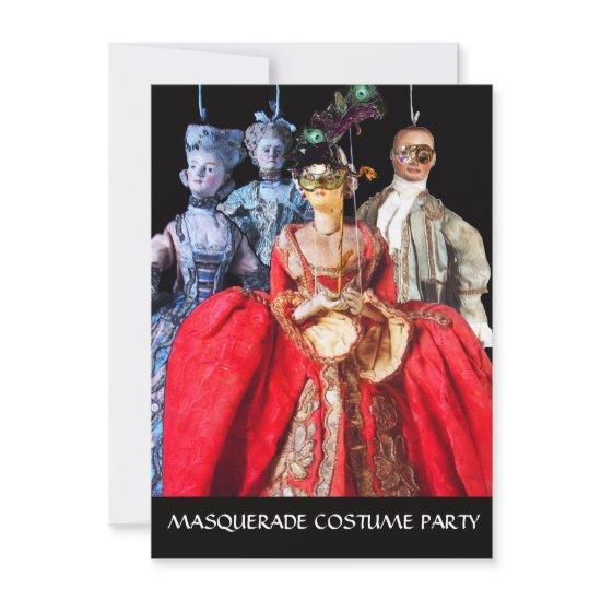 ANTIQUE ITALIAN PUPPETS MASQUERADE COSTUME PARTY