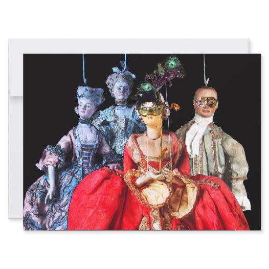 ANTIQUE ITALIAN PUPPETS MASQUERADE COSTUME PARTY