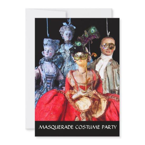 ANTIQUE ITALIAN PUPPETS MASQUERADE COSTUME PARTY