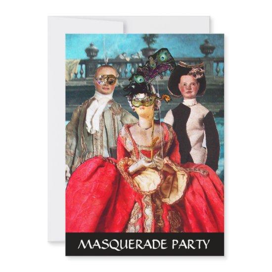 ANTIQUE ITALIAN PUPPETS MASQUERADE COSTUME PARTY