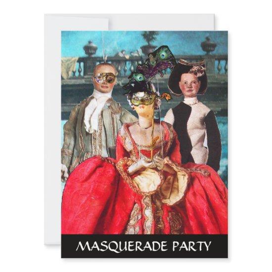 ANTIQUE ITALIAN PUPPETS MASQUERADE COSTUME PARTY