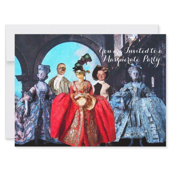 ANTIQUE ITALIAN PUPPETS MASQUERADE COSTUME PARTY