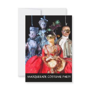 ANTIQUE  PUPPETS MASQUERADE COSTUME PARTY RSVP