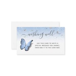 Any Color Butterfly Elegant Floral Wishing Well Enclosure Card