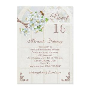 Apple blossom and bee Sweet 16