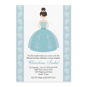 Aqua Blue Dress Brunette Quinceanera