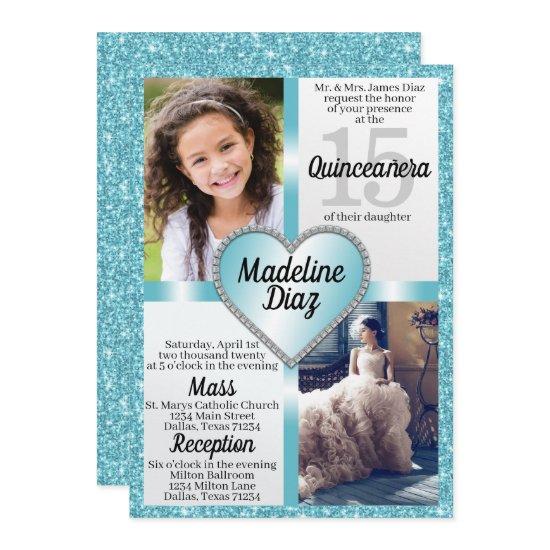 Aqua Blue Quinceañera  15 Cumpleaños