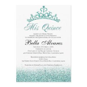 Aqua Glitter Quinceañera  Mis Quince