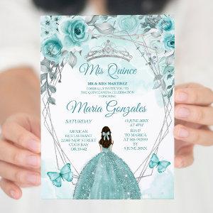 Aqual Teal Turquoise Butterfly Mis Quince Birthday