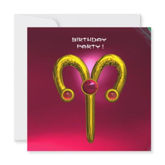 ARIES RUBY ,  bright yellow  red pink Announcement