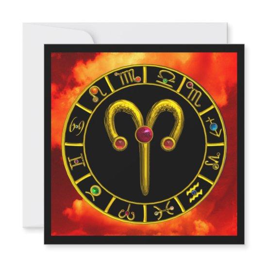 ARIES RUBY circle ,bright yellow red orange black Announcement