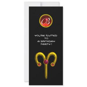 ARIES RUBY MONOGRAM , bright yellow black red
