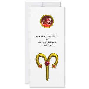 ARIES RUBY MONOGRAM , bright yellow white red