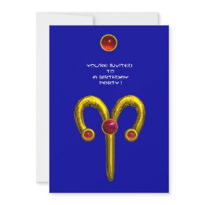 ARIES ZODIAC BIRTHDAY PARTY , Blue ,Gold Yellow