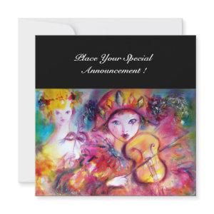 ARLECCHINO AND COLOMBINA /Venetian Mardi Gras Announcement