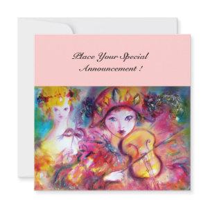 ARLECCHINO AND COLOMBINA /Venetian Mardi Gras Announcement