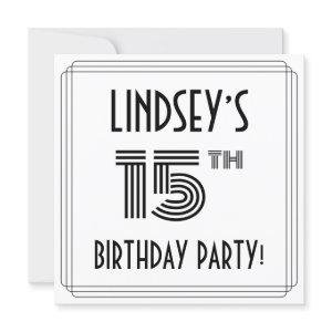 Art Deco Inspired 15th Birthday Party, Custom Name