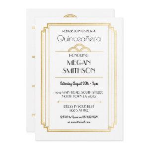 Art Deco Quinceanera Birthday Party 1920s Invite