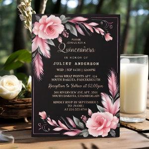 Art Pastel Font Dusty Glam Rose Gold Quinceanera Foil