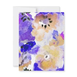 Arte de flores azules Tarjeta