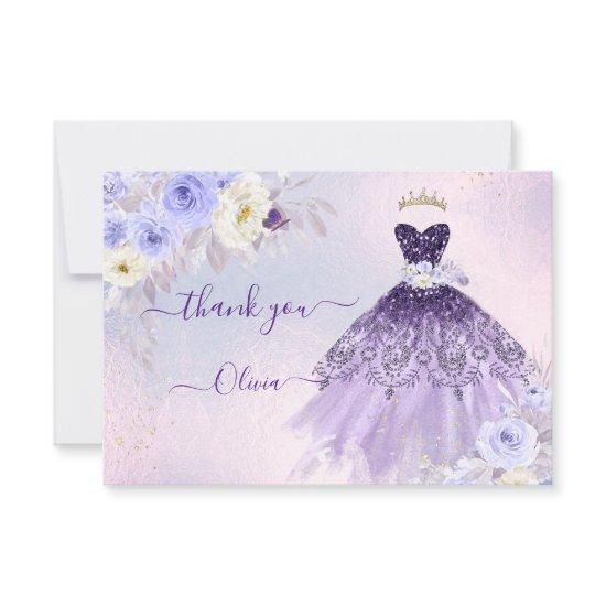 ArtsApp H2 Ombre Purple Sparkling Quinceanera