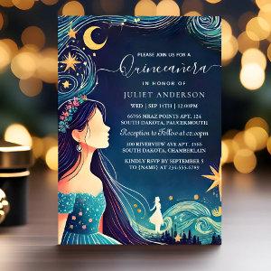 As Dark Fun Star Prom Starry Night Sky Quinceanera
