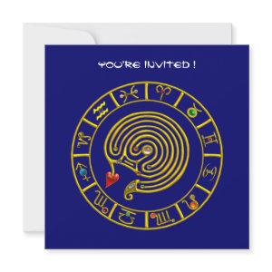 ASTRAL LABYRINTH , black and white ,blue red