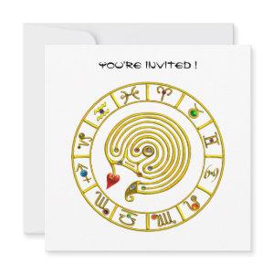 ASTRAL LABYRINTH , black and white ,blue red