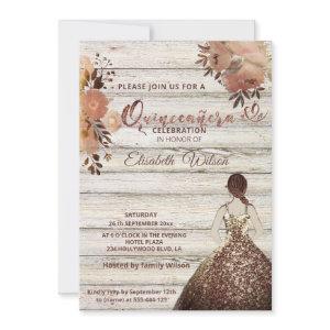Autumn blushed floral  watercolor wood