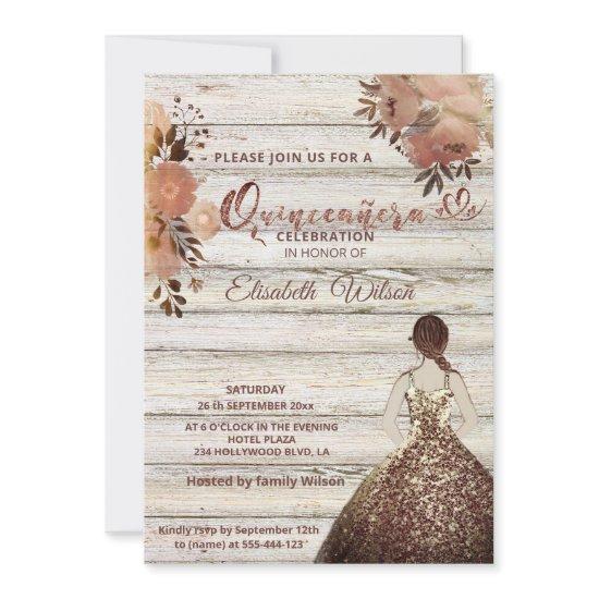 Autumn blushed floral  watercolor wood