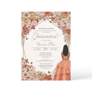 Autumn Dried Floral Fall Leaves Quinceanera