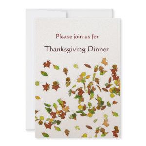 AUTUMN LEAVES Thanksgiving Dinner Party gold