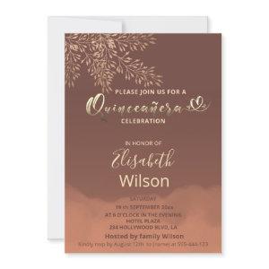 Autumn Rose gold  cinnamon cantaloupe watercolor I