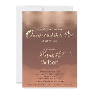 Autumn Rose gold  cinnamon cantaloupe watercolor