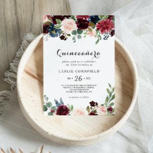 Autumn Rustic Burgundy Quinceañera Birthday Party