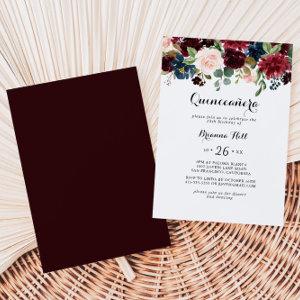 Autumn Rustic Modern Calligraphy Quinceañera