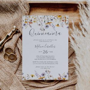 Autumn Sunshine Elegant Wildflower Quinceañera