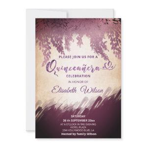 Autumn wisteria aubergine watercolor