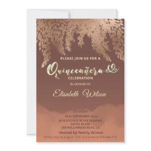 Autumn wisteria  cinnamon cantaloupe watercolor