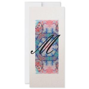 AVALON Abstract Monogram Soft Pink Blue Champagne