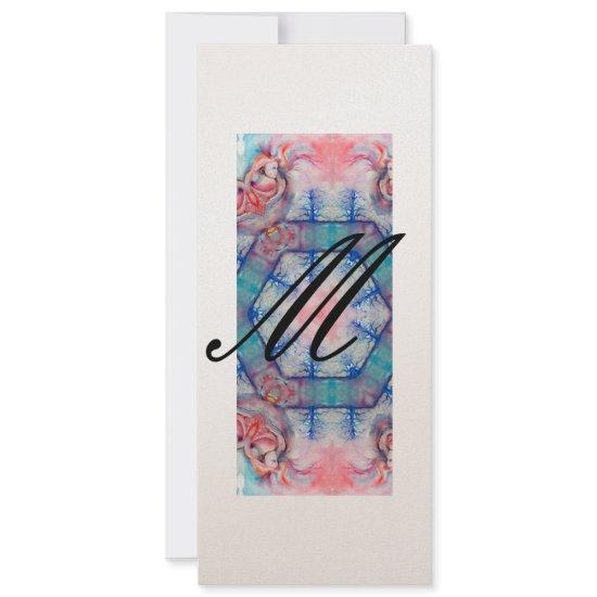 AVALON Abstract Monogram Soft Pink Blue Champagne