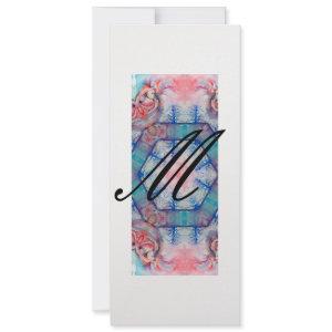 AVALON Abstract Monogram Soft Pink Blue Ice White