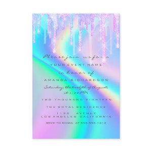 Baby Shower Girly Feet Drips Unicorn Holograph