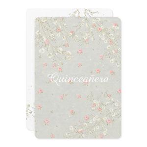 Baby's Breath Pink Floral Feminine Quinceanera
