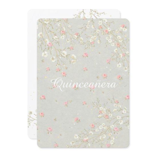 Baby's Breath Pink Floral Feminine Quinceanera