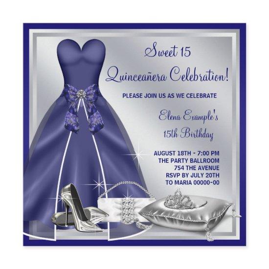 Ball Gown High Heels Royal Blue Quinceanera