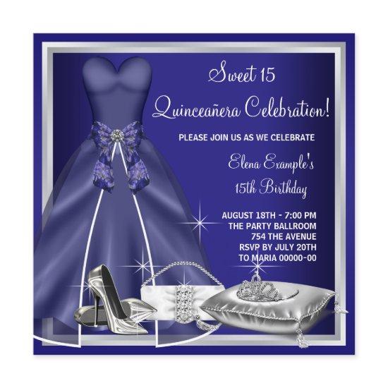 Ball Gown High Heels Royal Blue Quinceanera