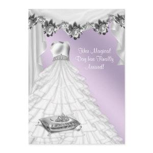 Ball Gown Lavender Purple Rose Quinceanera