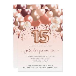 Balloon Arch Rose Gold Burgundy Quinceañera