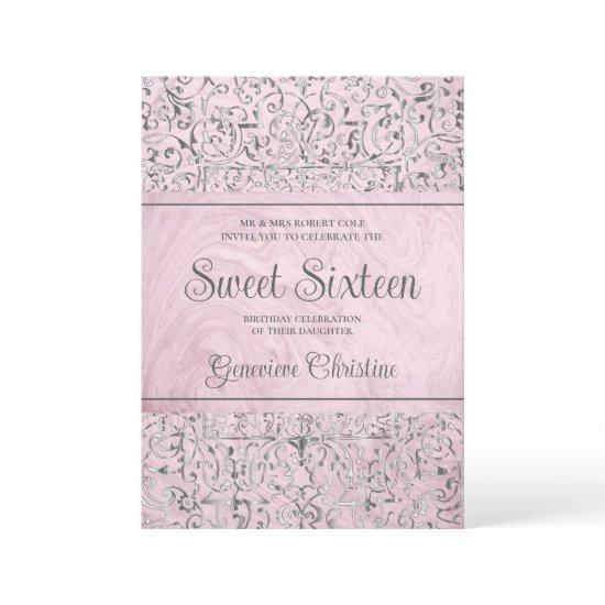 Baroque Silver Frame Quinceanera